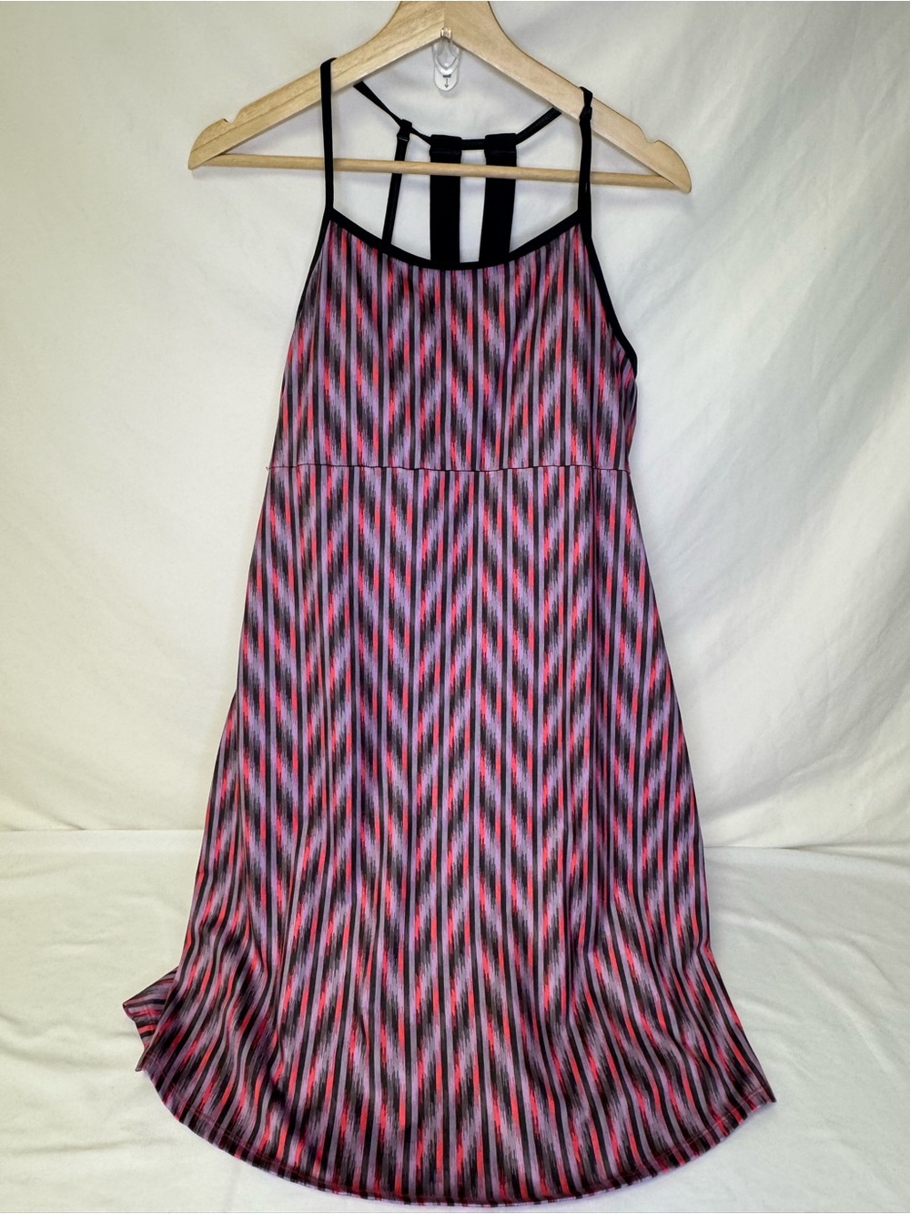 The North Face Pink and Black Striped Athletic Dress